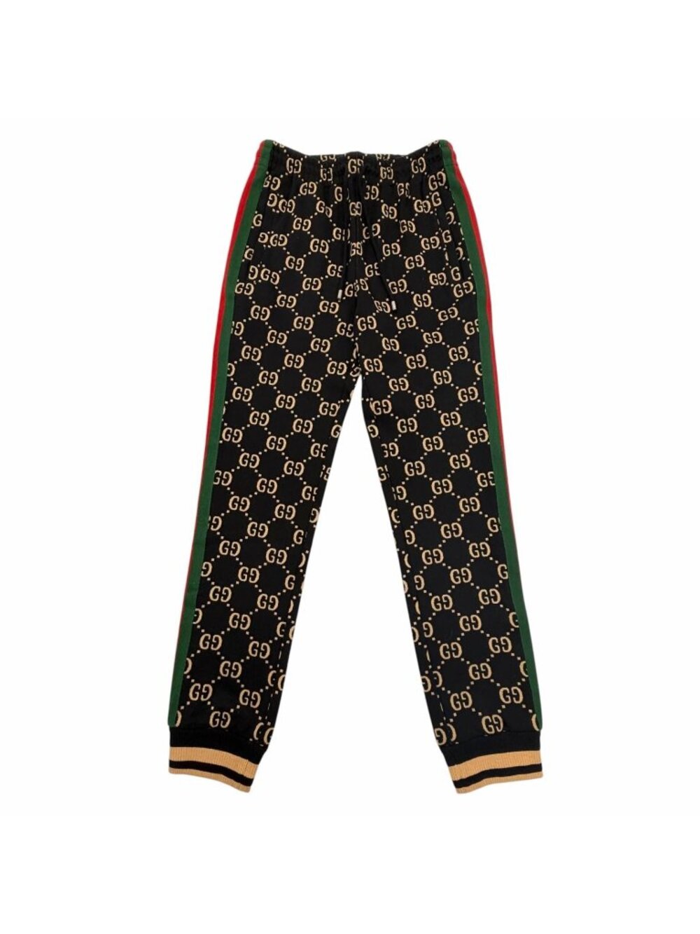 Gucci Web Line GG Cotton Jersey Jogger Pants Track Black XS